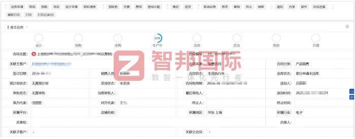 奇琸电气科技智邦一体化ERP生产版实施现场